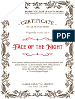 Love Banquet 2023 Certificate