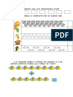 Adições com números ditados e dados de uma tabela