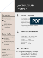Resume of Jahidul Islam Nuhash