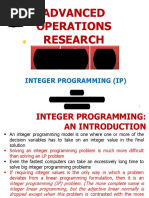 Integerprogramming Chapter 4