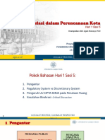 Hari 1 - Sesi 5 - Regulasi Dalam Perencanaan Kota