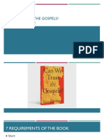 Théologie - PowerPoint - Can We Trust the Gospels (Peter Williams)