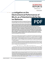 Investigation On The Electrochemical Performances of MN o As A Potential Anode For Na-Ion Batteries