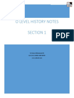 O Level History Notes Section 1