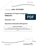 Tutorial Letter 101/3/2023: Introduction To Project Management
