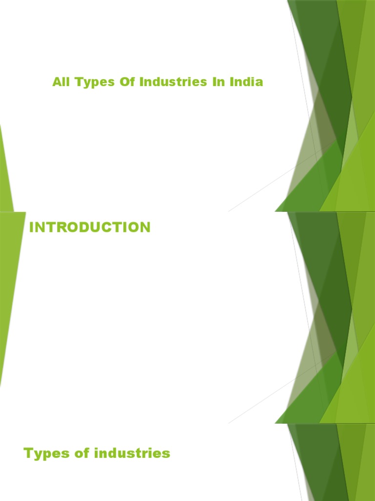 All Types of Industries in India1 PDF Outsourcing Payroll