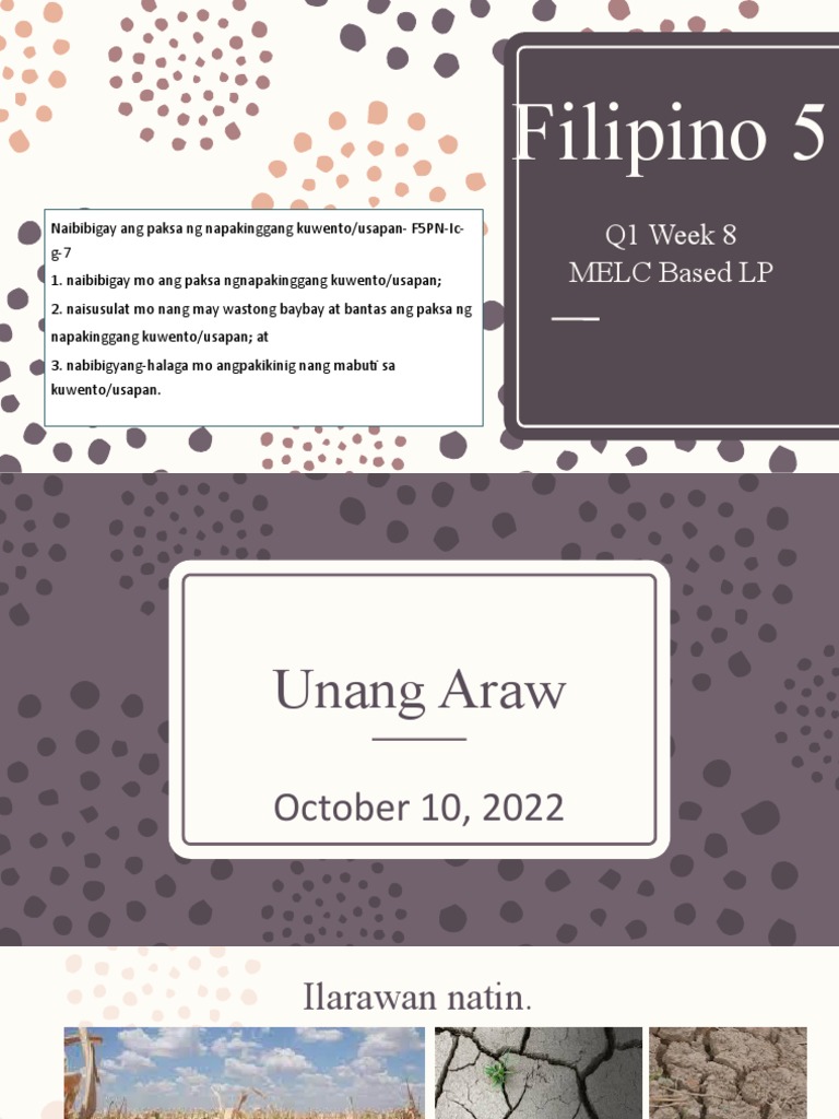 Filipino 5 q1 w8 | PDF