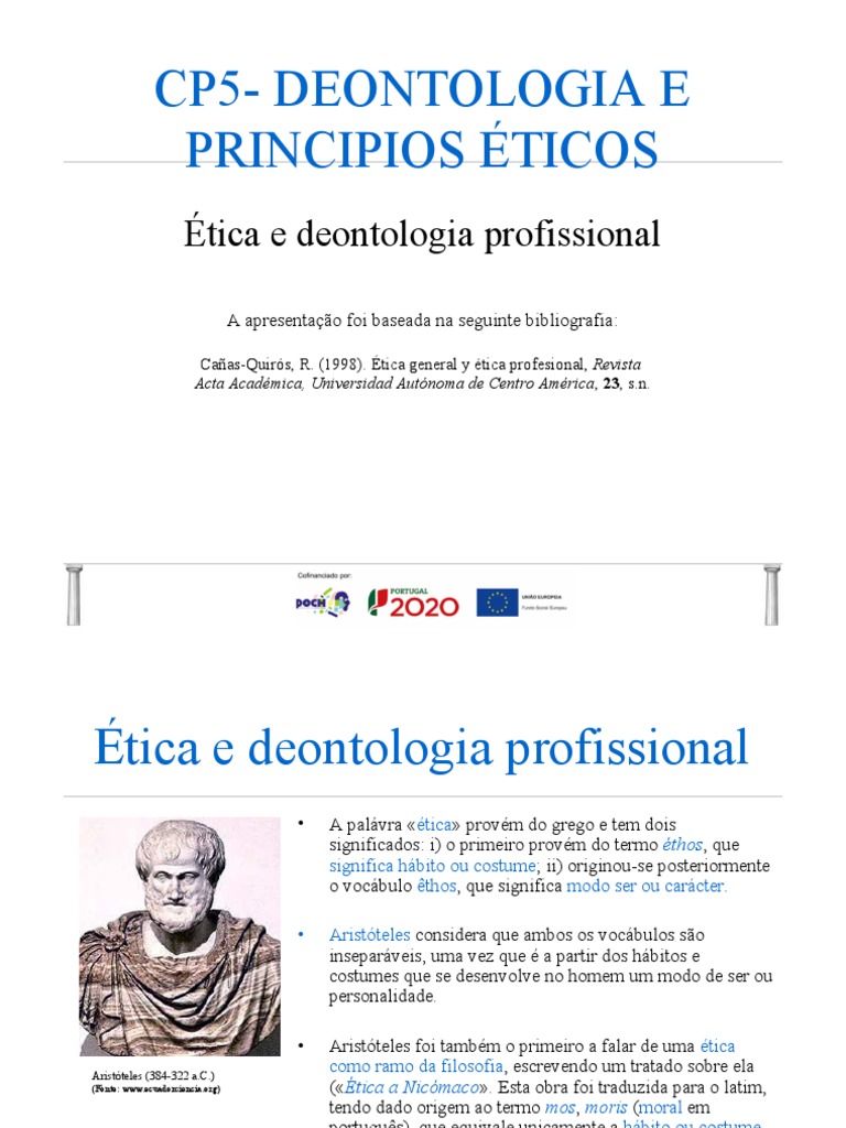 Deontologia e Ética Profissional | PDF | Moralidade | Aristóteles