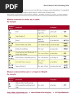 Chinese Measure Words