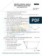 STD X Maths Mal QP First Term 2022