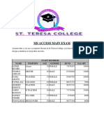 Ms Access Main Exam 1