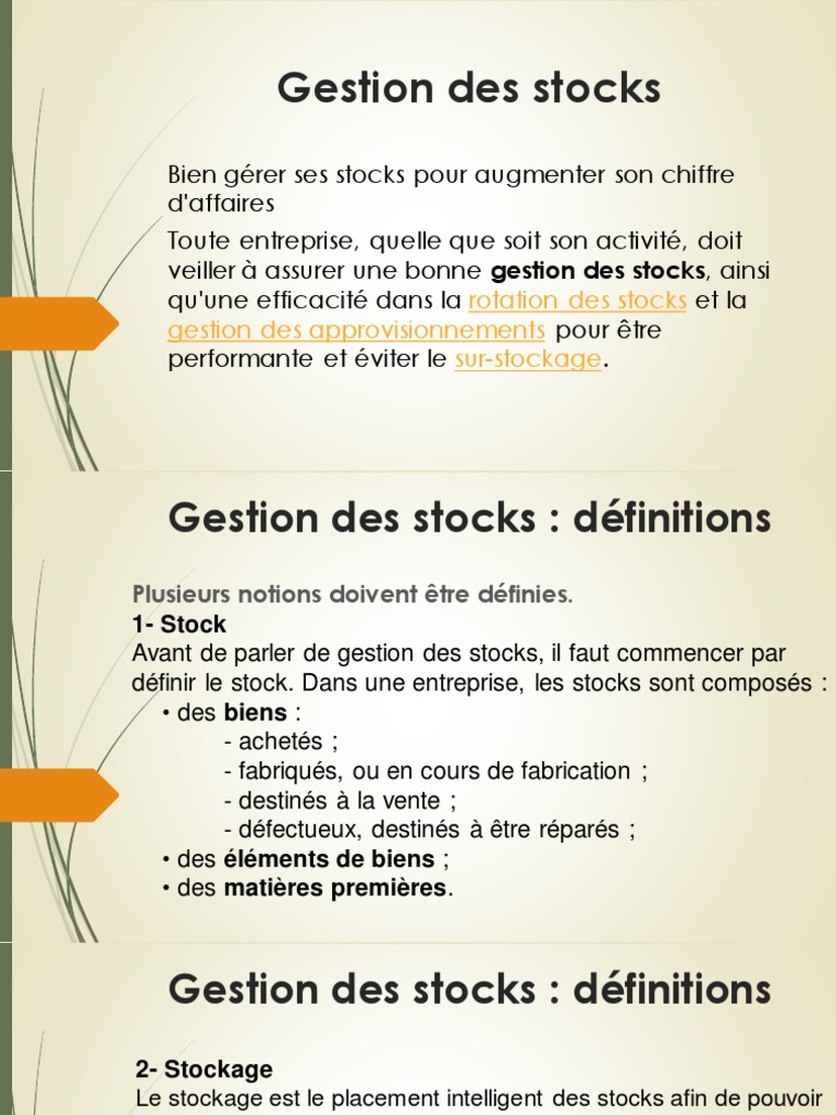 Gestion efficace des stocks lean | PDF | Inventaire | Lean (production)
