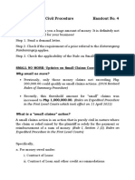 Handout No. 4 - Introduction To Civil Procedure (Small Claims) - 1