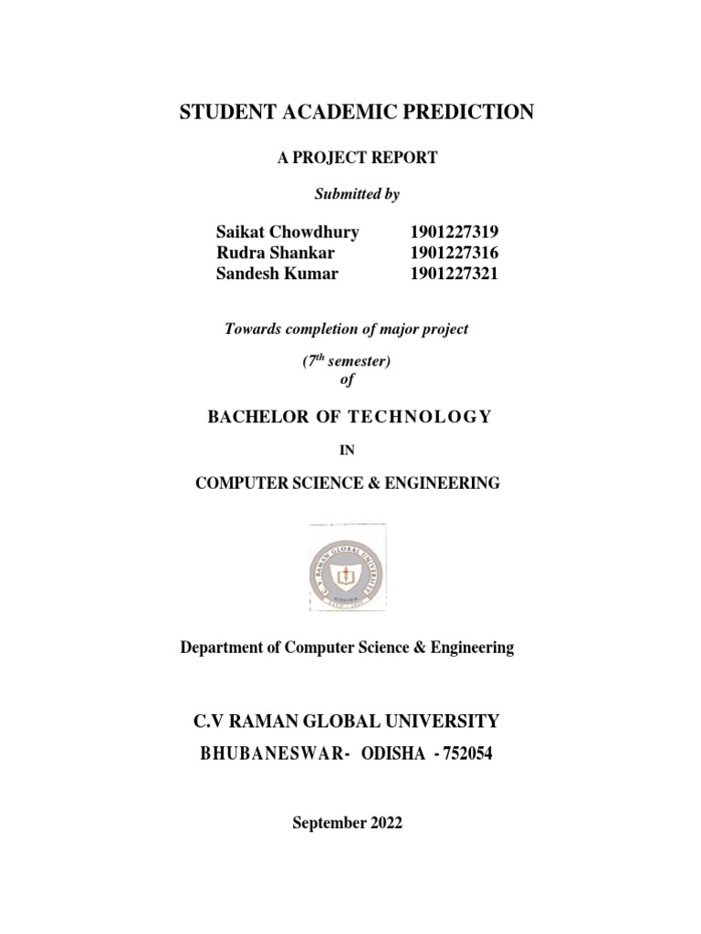 Student Academic Performance Prediction | PDF | Prediction ...