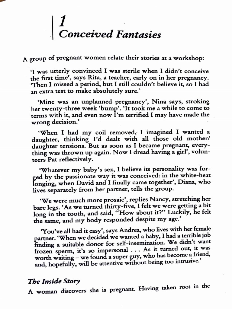 Raphael-Leff. Conceived Fantasies | PDF | Pregnancy | Cognitive Science