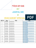 PYQs of ESE by Jaspal Sir