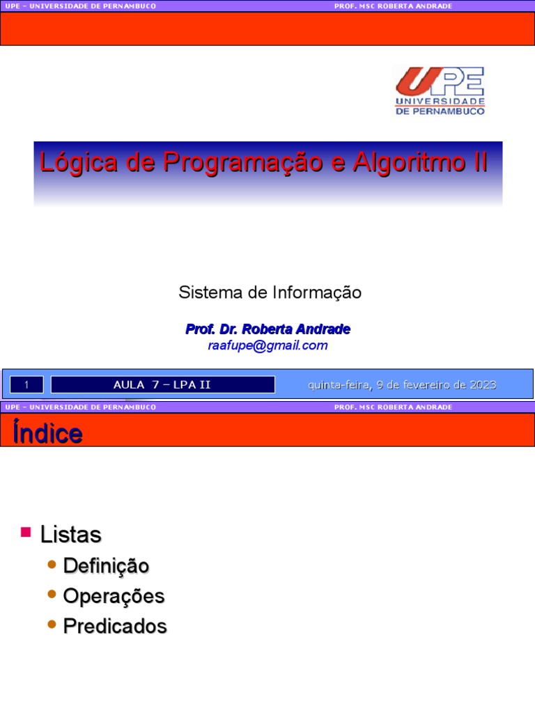 Aula 9 - LoÌ Gica - Prolog Atualizada - PP | PDF | Recursão | Ciência ...