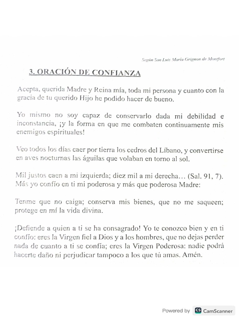 Oración De Confianza Pdf