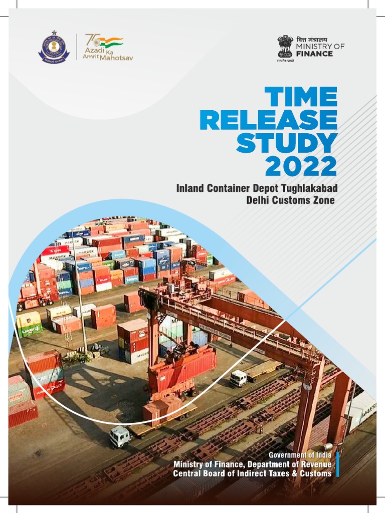 CBIC Time Release Study 2022 Book PDF Customs Mean