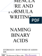 Nomenclature and Formula Writing