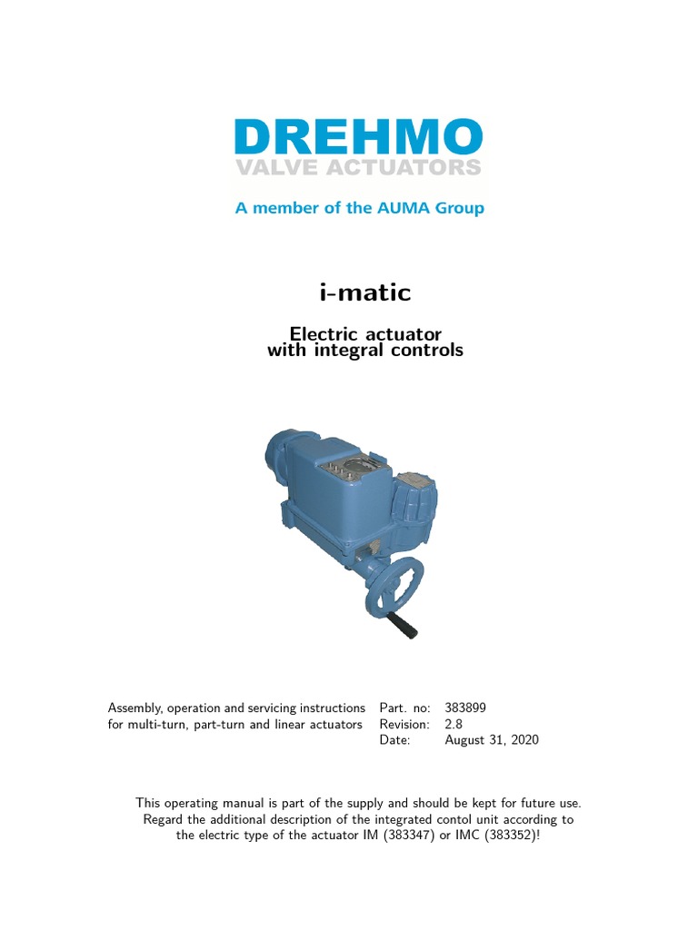 Operating Instruction DREHMO IMatic en PDF Valve Fuse (Electrical)