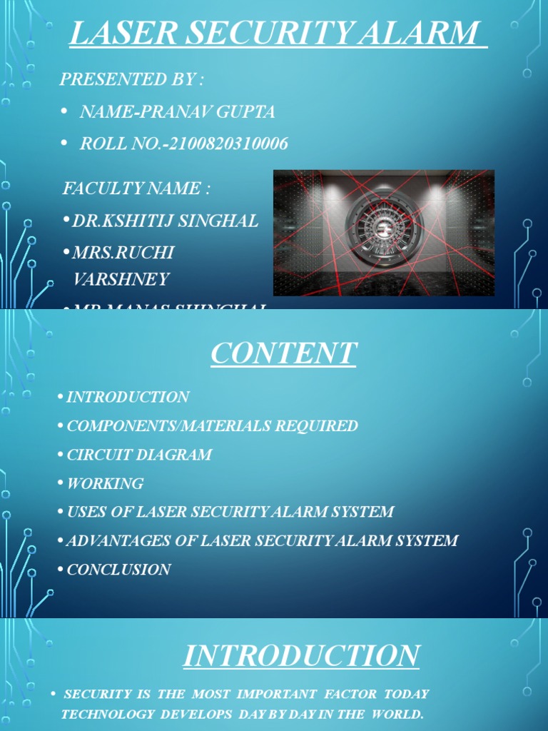 Laser Security Alarm Circuit Diagram