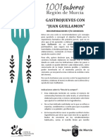 Gastrojueves con Juan Guillamón