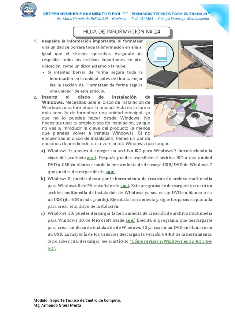 Formatear Una Computadora | PDF | Microsoft Windows | Archivo de ...