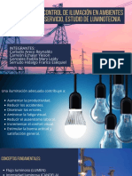 GRUPO 19 Diapositivas Distribución y Control de Iluminación en Ambientes Laborales de Servicios, Estudio de Luminotecnia