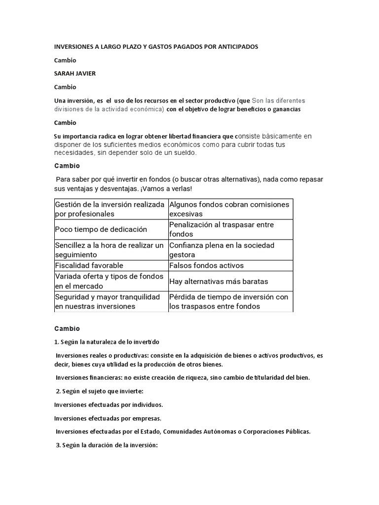 Inversiones a Largo Plazo: Guía Completa | PDF | Negocios | Finanzas y ...