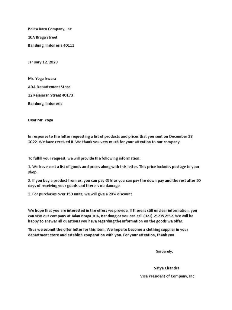 Business Letter | PDF