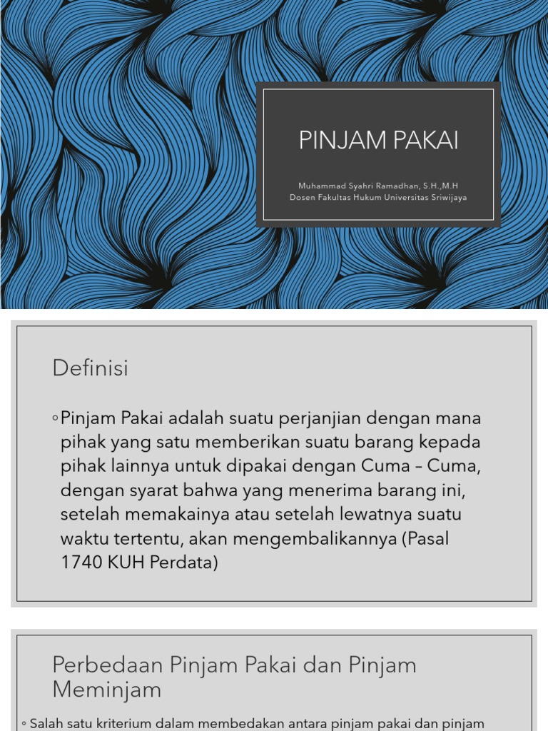 Pinjam Pakai | PDF