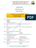 Tổng hợp 100 câu hỏi Khoa Học - Sinh Học (ĐÊ)