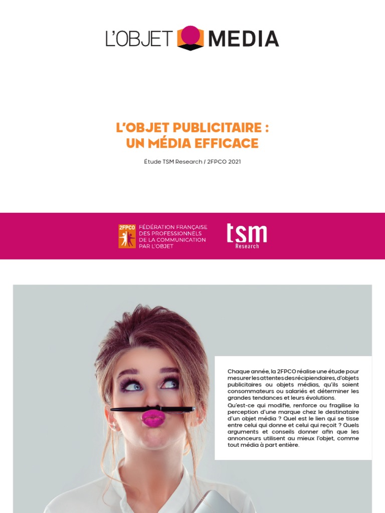 CGCo Généraliste Annexe ÉTUDE - L'objet Publicitaire Un Média Efficace ...