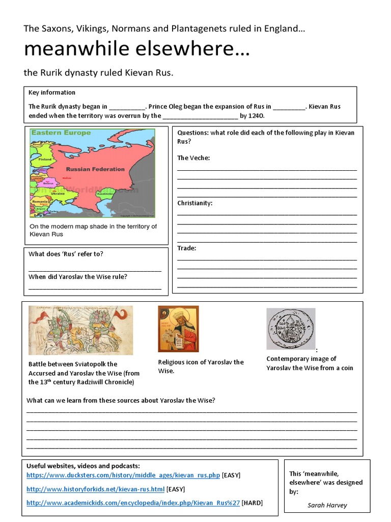 Meanwhile elsewhere kievan rus homework pdf