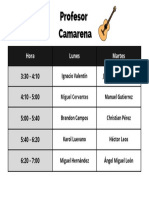 Horario Blanco y Negro Simple Minimalista