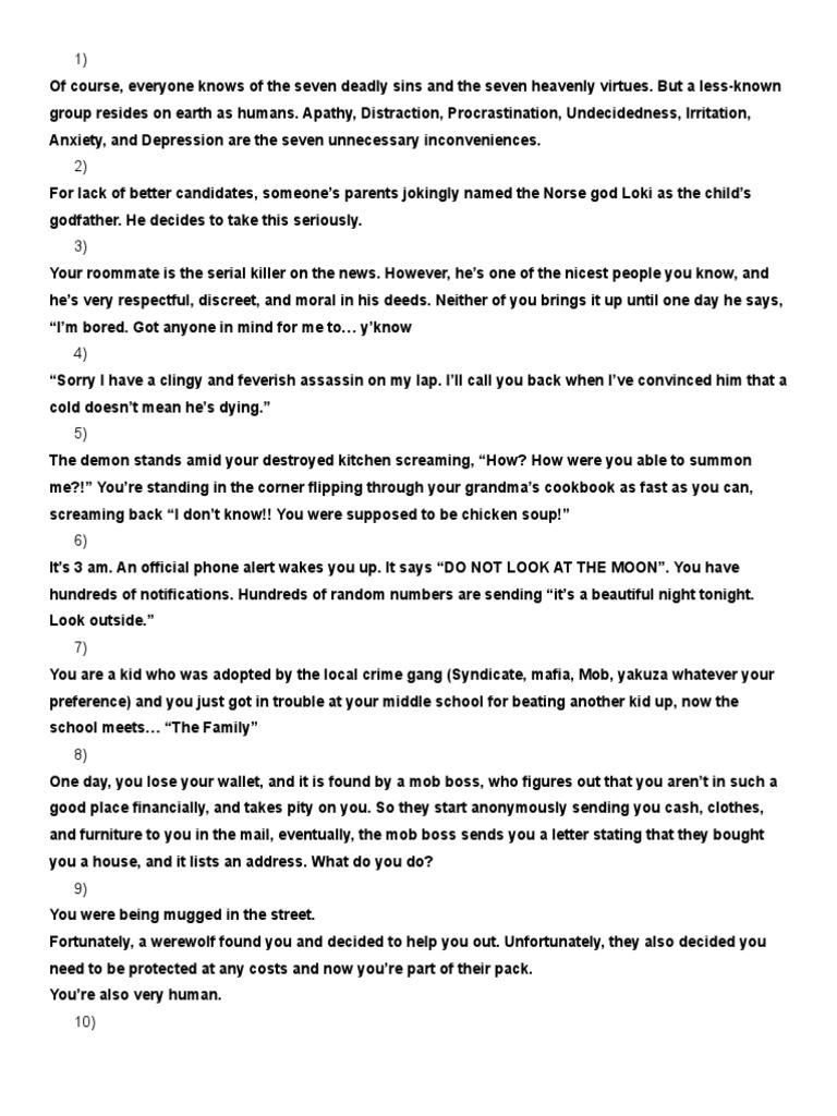 Story Prompts | PDF