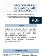 EPIDEMIOLOGIA DE LA MUERTE Y LA UTILIDAD EN - DR - Yépez