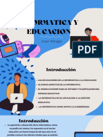 Diapositiva de Informática y Educación.