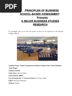 Sba Sample - Csec Math | PDF | Questionnaire | Chart