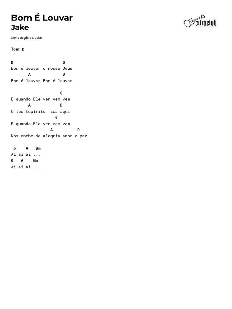 3 - Bom É Louvar o Nosso Deus | PDF