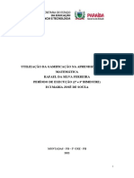 Relatório de Execução Utilização Da Gamificação Na Aprendizagem Da Matemática