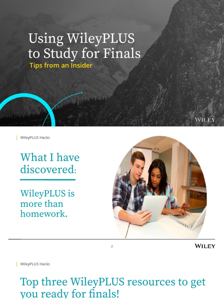 Using WileyPLUS To Prepare For An Exam | PDF | Communication | Behavior ...