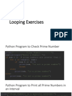 Loop Exercises