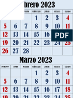 Calendario Azul 2023