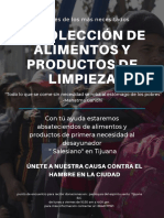 Recolección de Alimentos Y Productos de Limpieza: Defensores de Los Más Necesitados