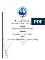 Tarea 3.1 Proceso de Investigacion Social