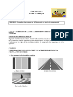 EDHC 6eme - L7 - LES REGLES DE LA CIRCULATION ROUTIERE ET LA SECURITE DES USAGERS