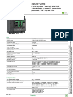 250A 4-Pole Circuit Breaker Data Sheet - ComPacT NSX250B