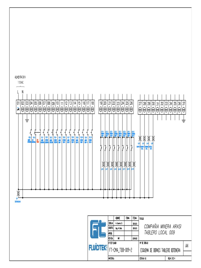 Esquema De Bornes Botonera 1 Pdf